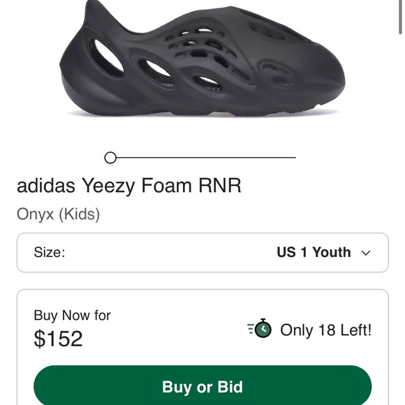 adidas Yeezy Foam RNROnyx (Kids)